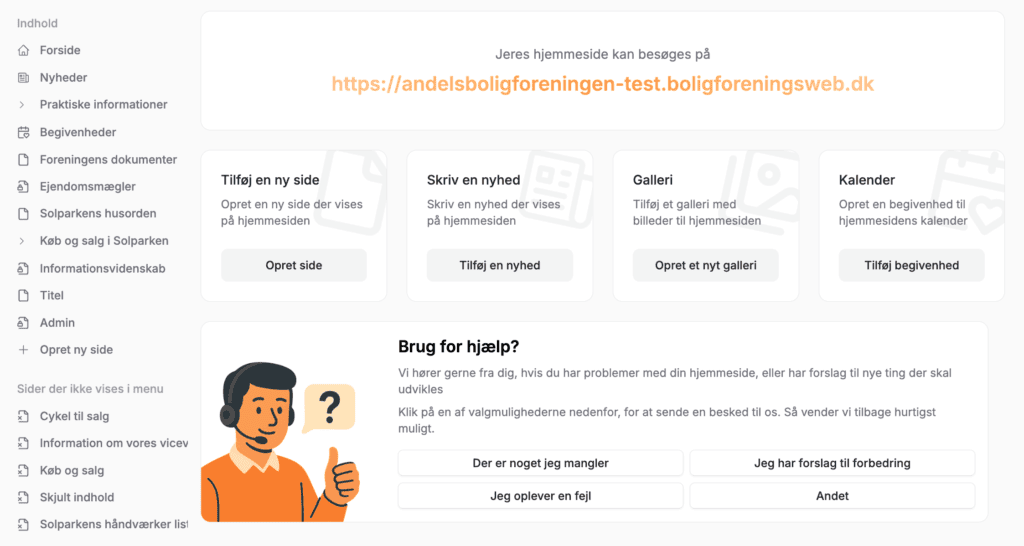 hjemmeside i boligforeningsweb