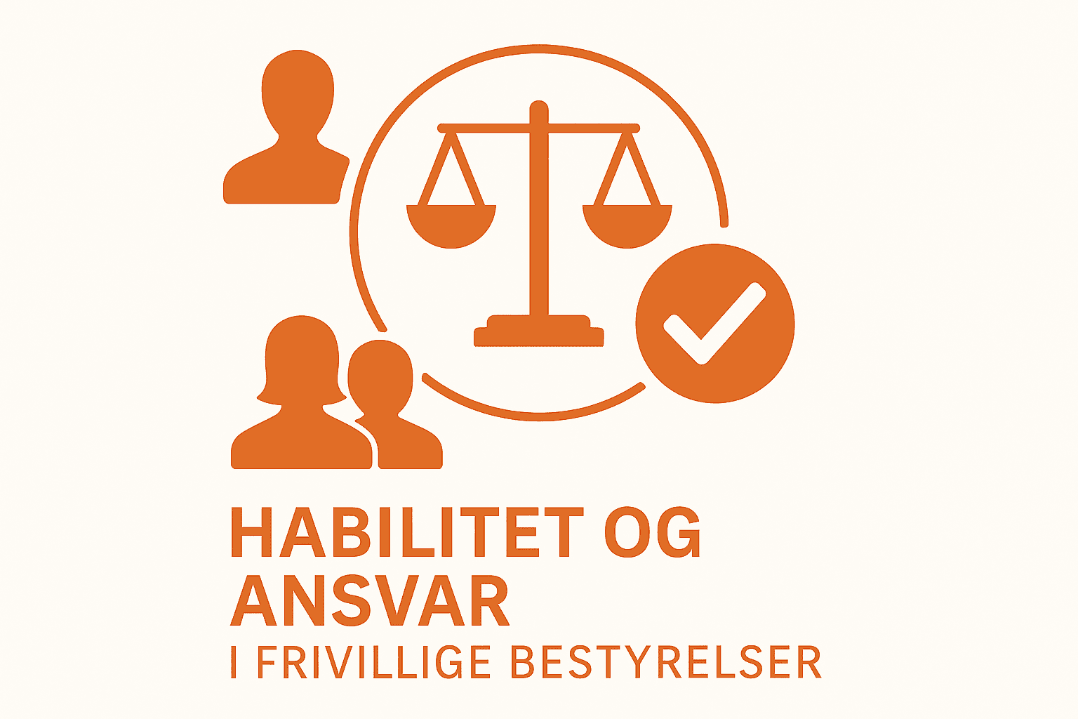 Illustration af en bestyrelse, der træffer beslutninger med fokus på habilitet og fælles ansvar.